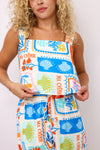Paradise Square Neck Top