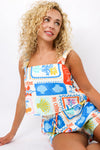 Paradise Square Neck Top