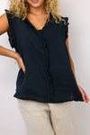 Milio Milano Ruffle Sleeveless Top