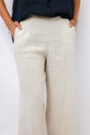Milio Milano Smocked Waist Palazzo Pant