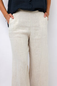 Milio Milano Smocked Waist Palazzo Pant
