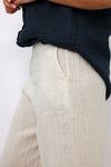 Milio Milano Smocked Waist Palazzo Pant