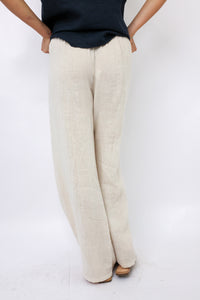 Milio Milano Smocked Waist Palazzo Pant