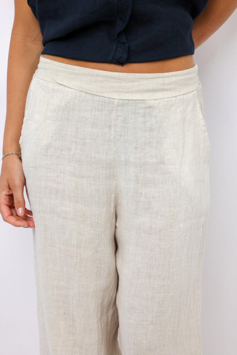 Milio Milano Smocked Waist Palazzo Pant