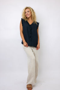 Milio Milano Smocked Waist Palazzo Pant