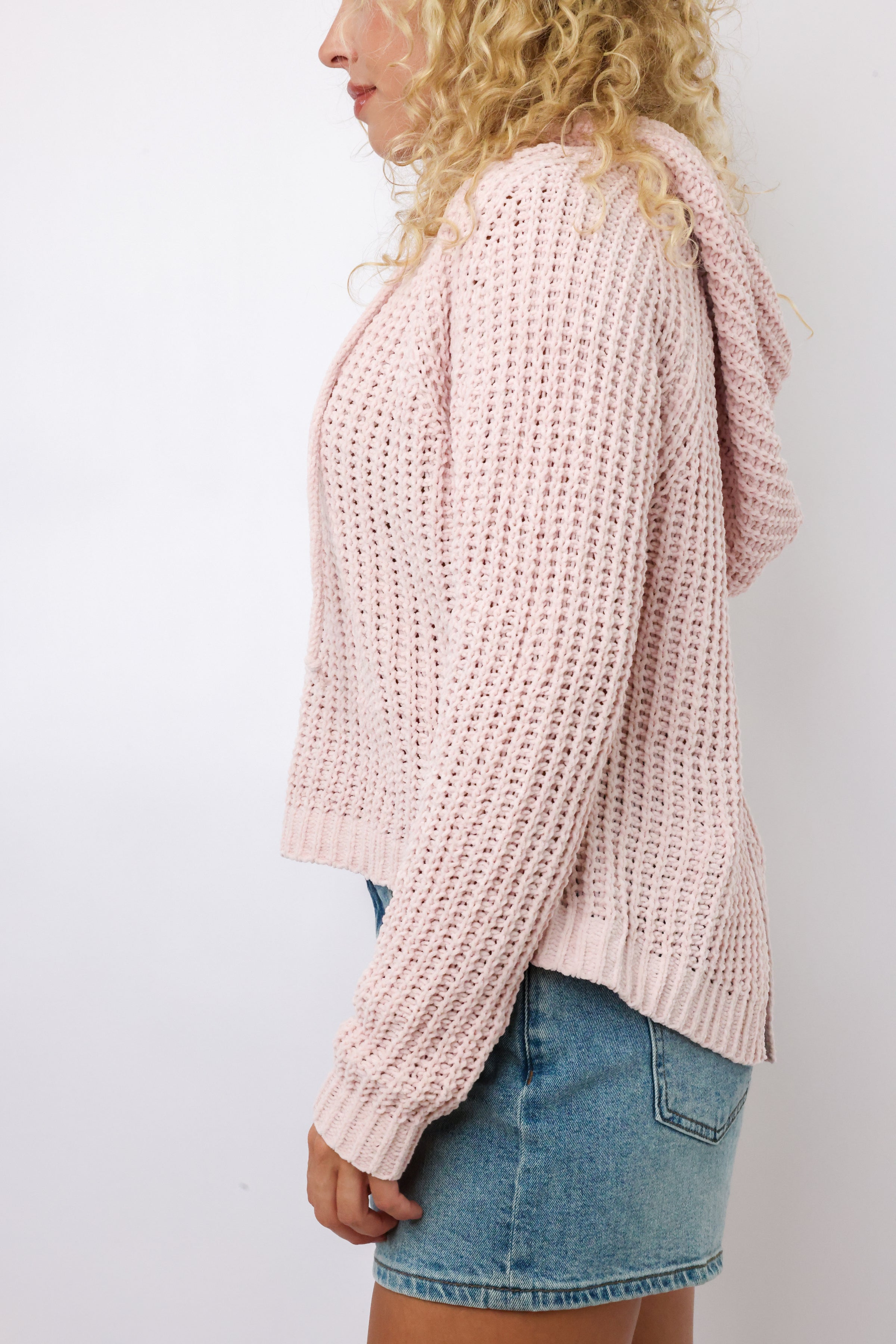 Back Slit Hoodie Sweater