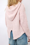 Back Slit Hoodie Sweater