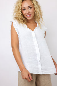 Milio Milano Ruffle Sleeveless Top