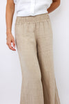Milio Milano Smocked Linen Palazzo Pant
