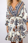 3/4 Dolman Sleeve Mini Dress
