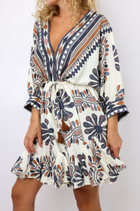 3/4 Dolman Sleeve Mini Dress