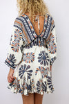3/4 Dolman Sleeve Mini Dress
