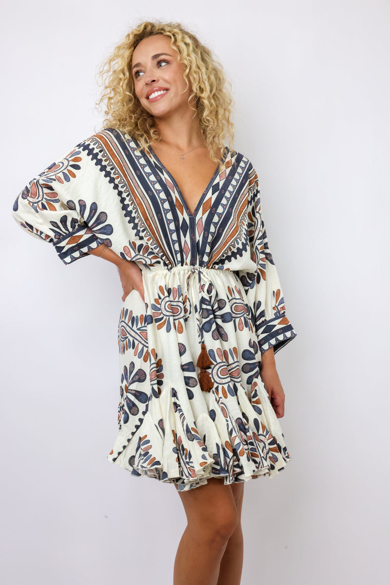 3/4 Dolman Sleeve Mini Dress