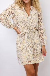 Lina Embroidered Eyelet Dress