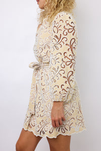 Lina Embroidered Eyelet Dress