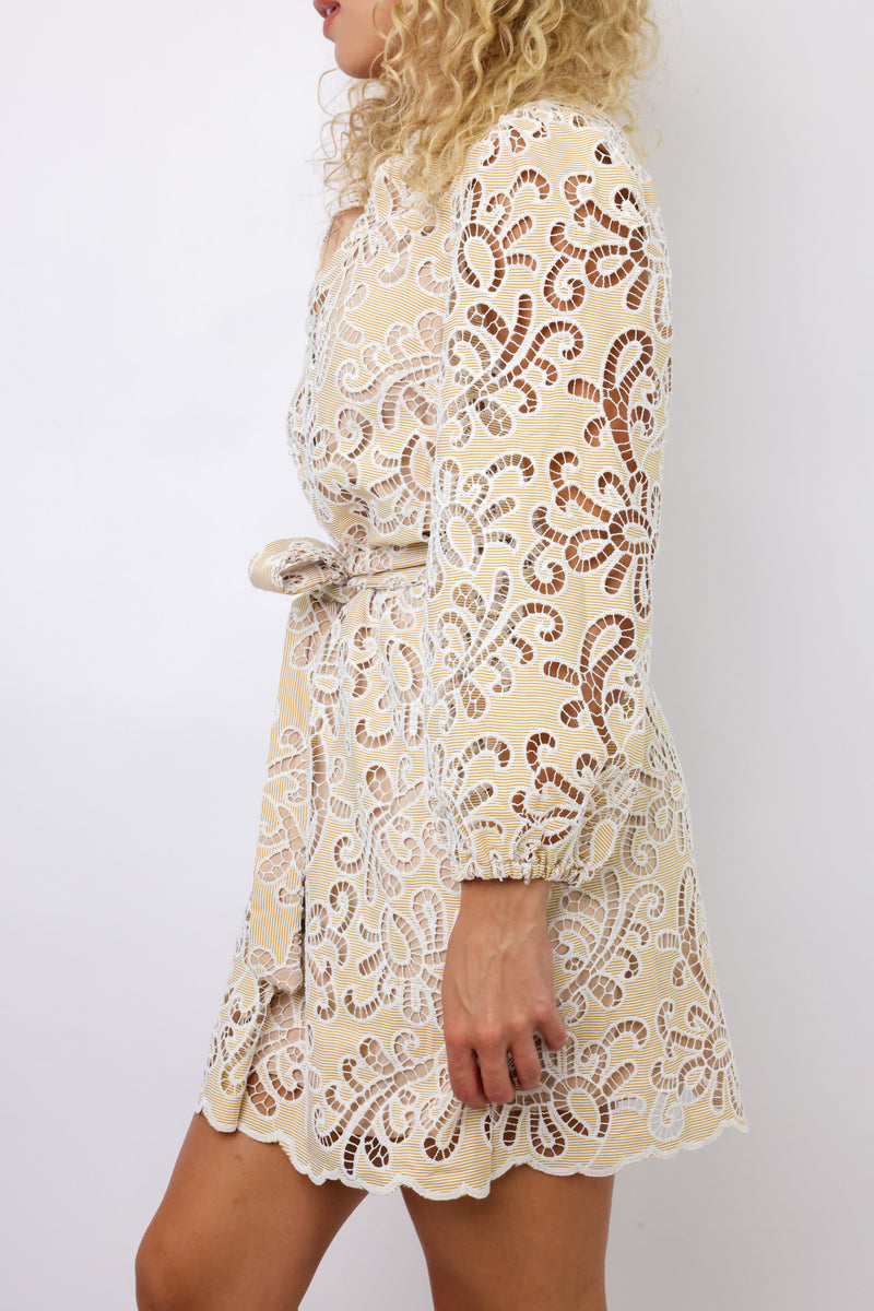 Lina Embroidered Eyelet Dress