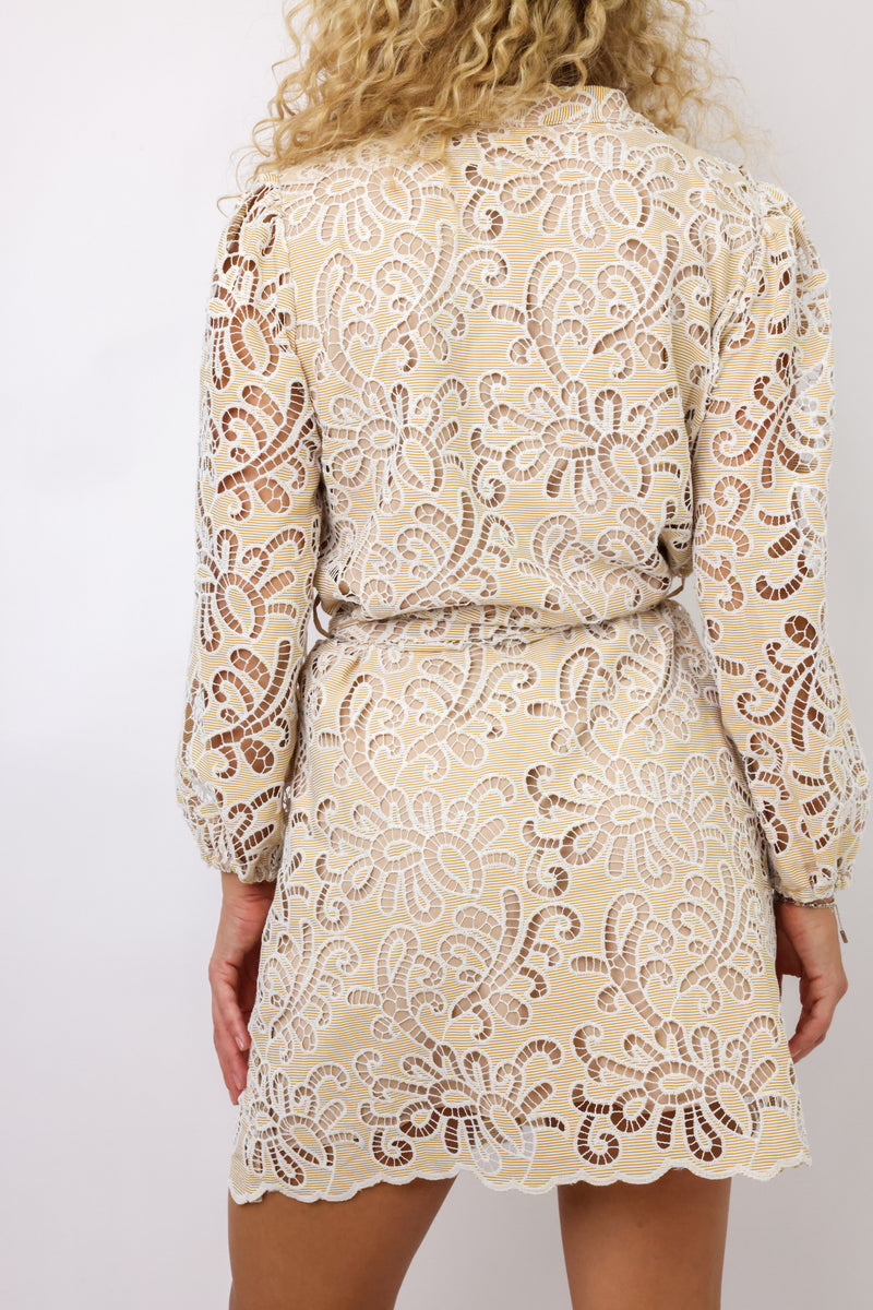 Lina Embroidered Eyelet Dress