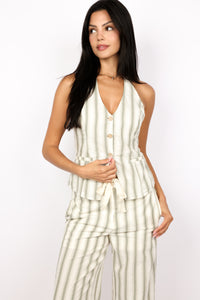 Halter Stripe Vest