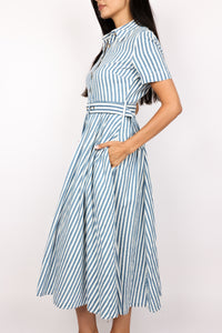 Coastal Muse Striped Midi Dress