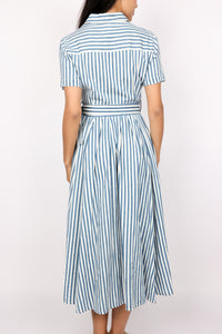 Coastal Muse Striped Midi Dress