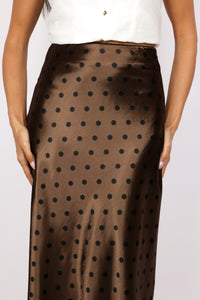 Polka Dot Midi Skirt