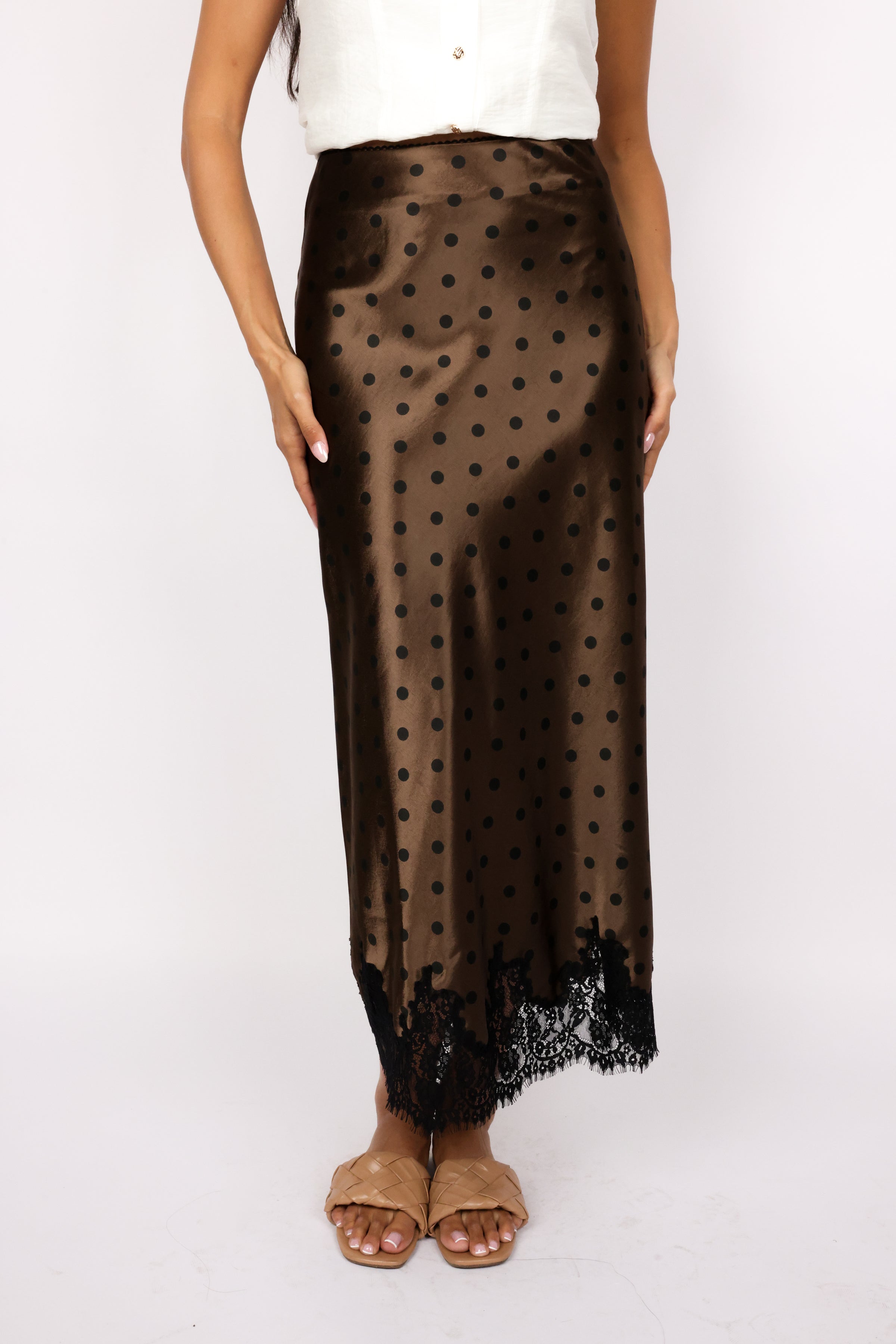 Polka Dot Midi Skirt