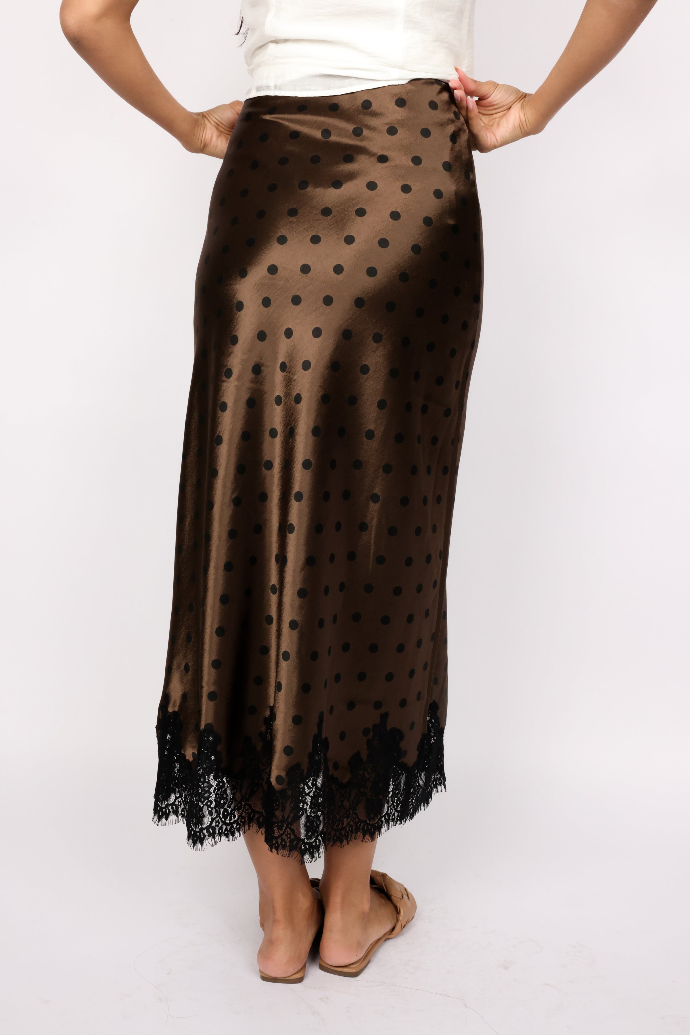 Polka Dot Midi Skirt