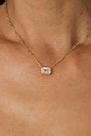 PG Designs Soft Rectangle CZ Necklace