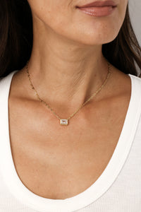 PG Designs Soft Rectangle CZ Necklace