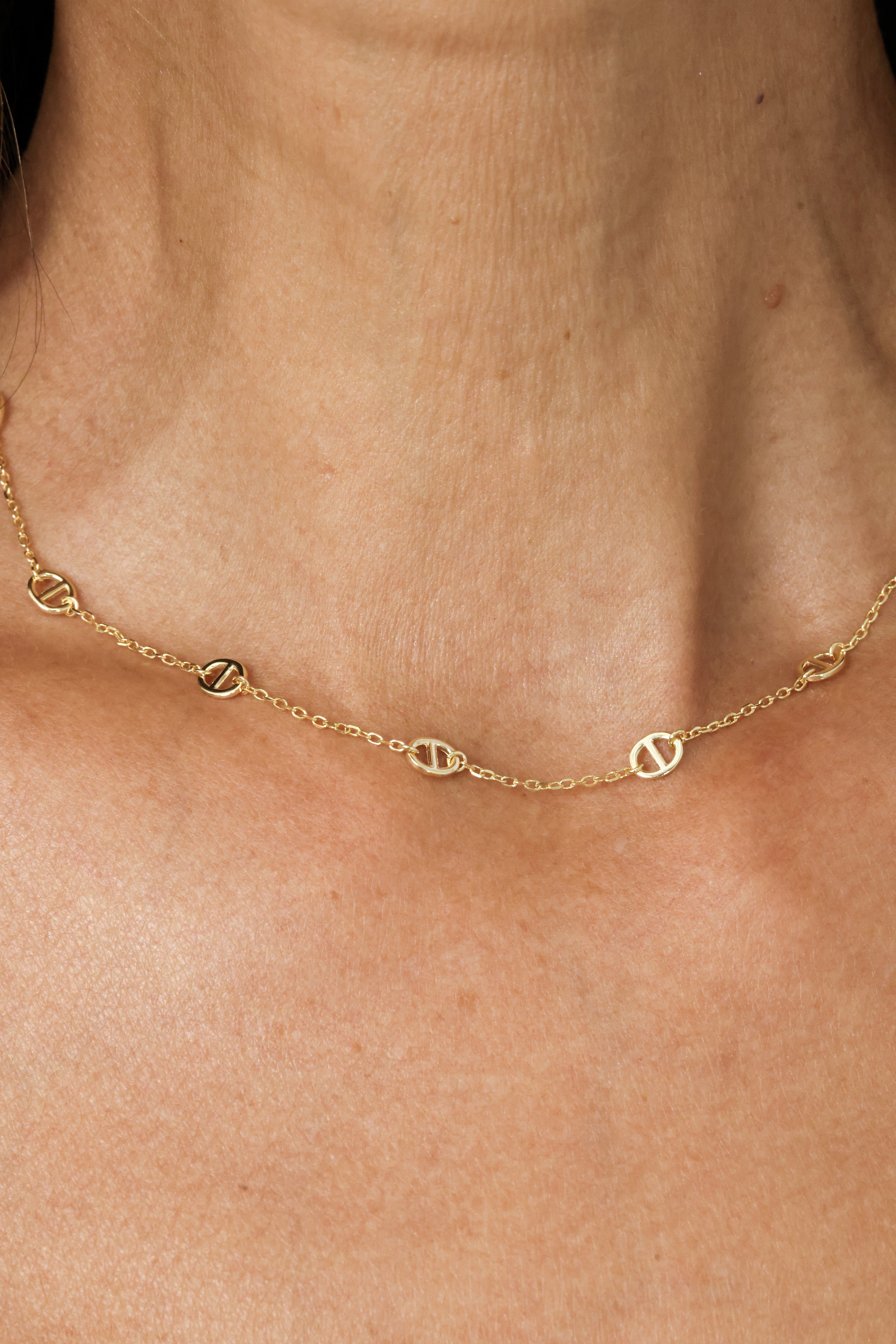 PG Designs Oval and Line Chain Necklace