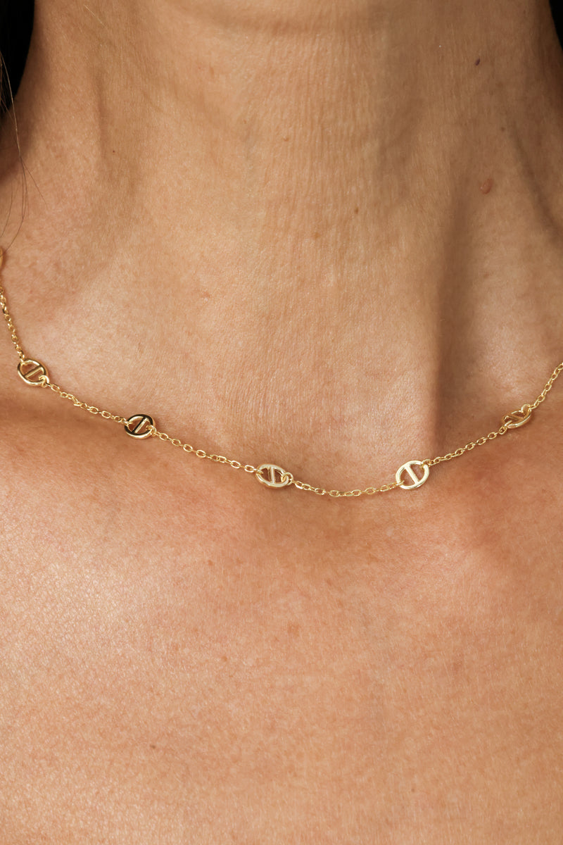 PG Designs Oval and Line Chain Necklace