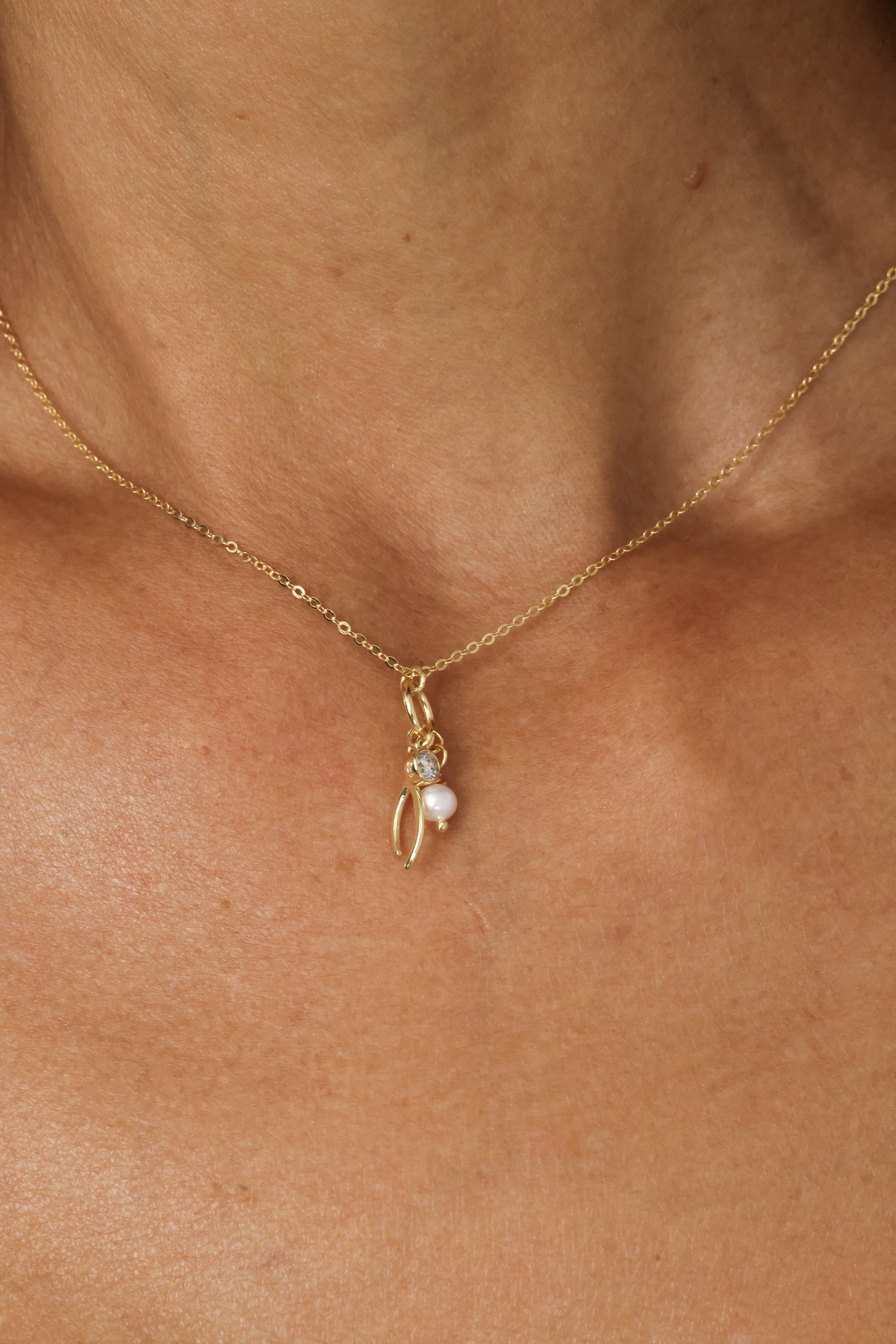 PG Designs Wishbone Mini Charm Necklace