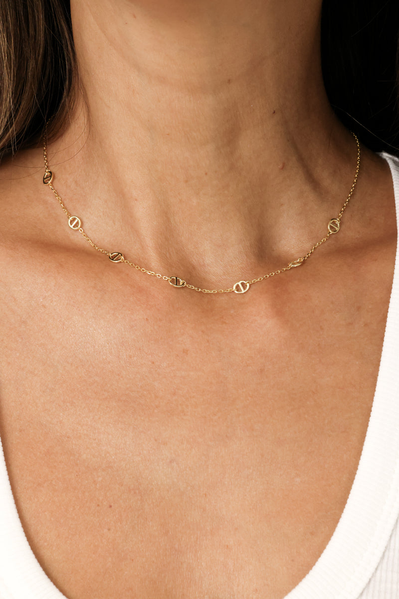 PG Designs Oval and Line Chain Necklace