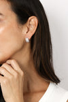 CZ Curved Stud Earrings