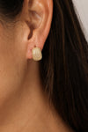CZ Curved Stud Earrings