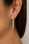 Long Linear CZ Earrings