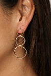 Circle Linked Dangle Earrings
