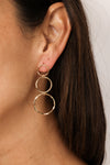 Circle Linked Dangle Earrings