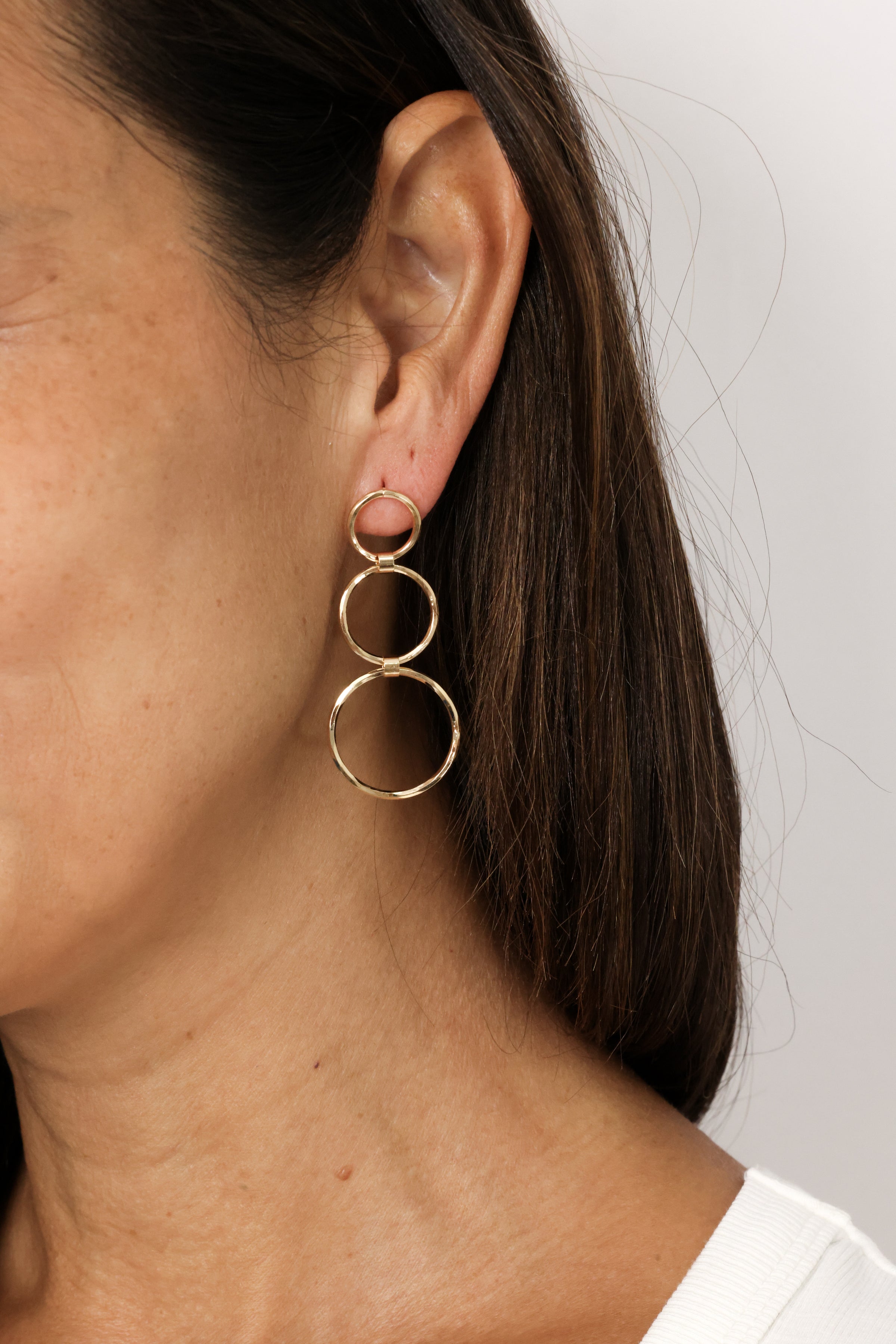 Circle Linked Dangle Earrings