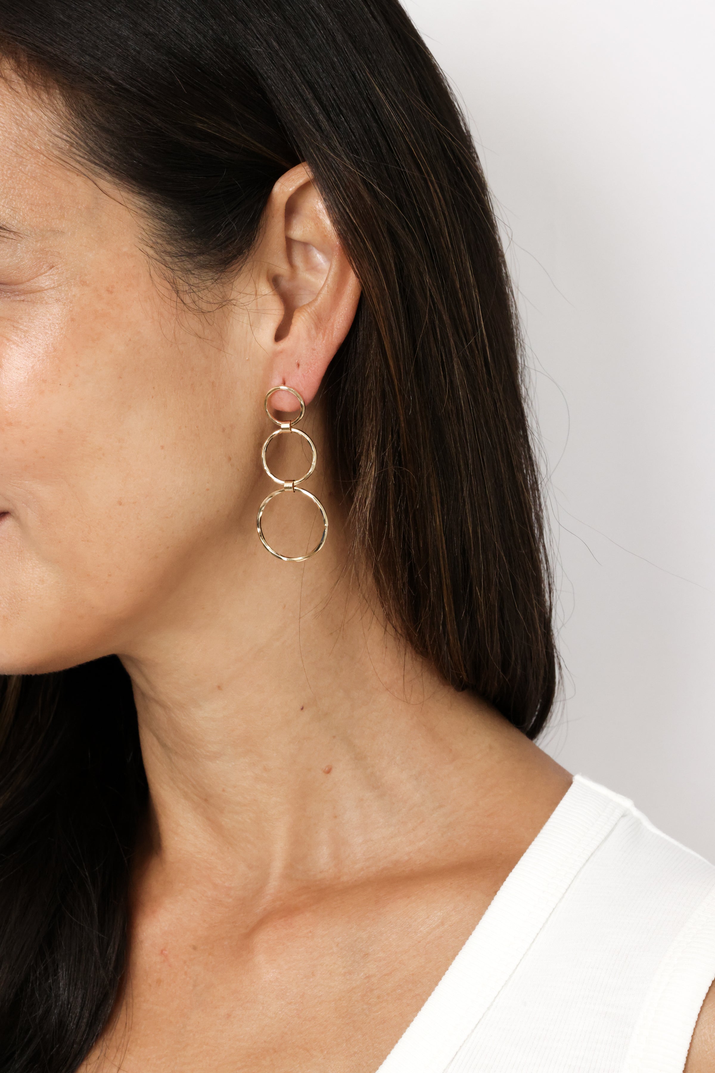 Circle Linked Dangle Earrings