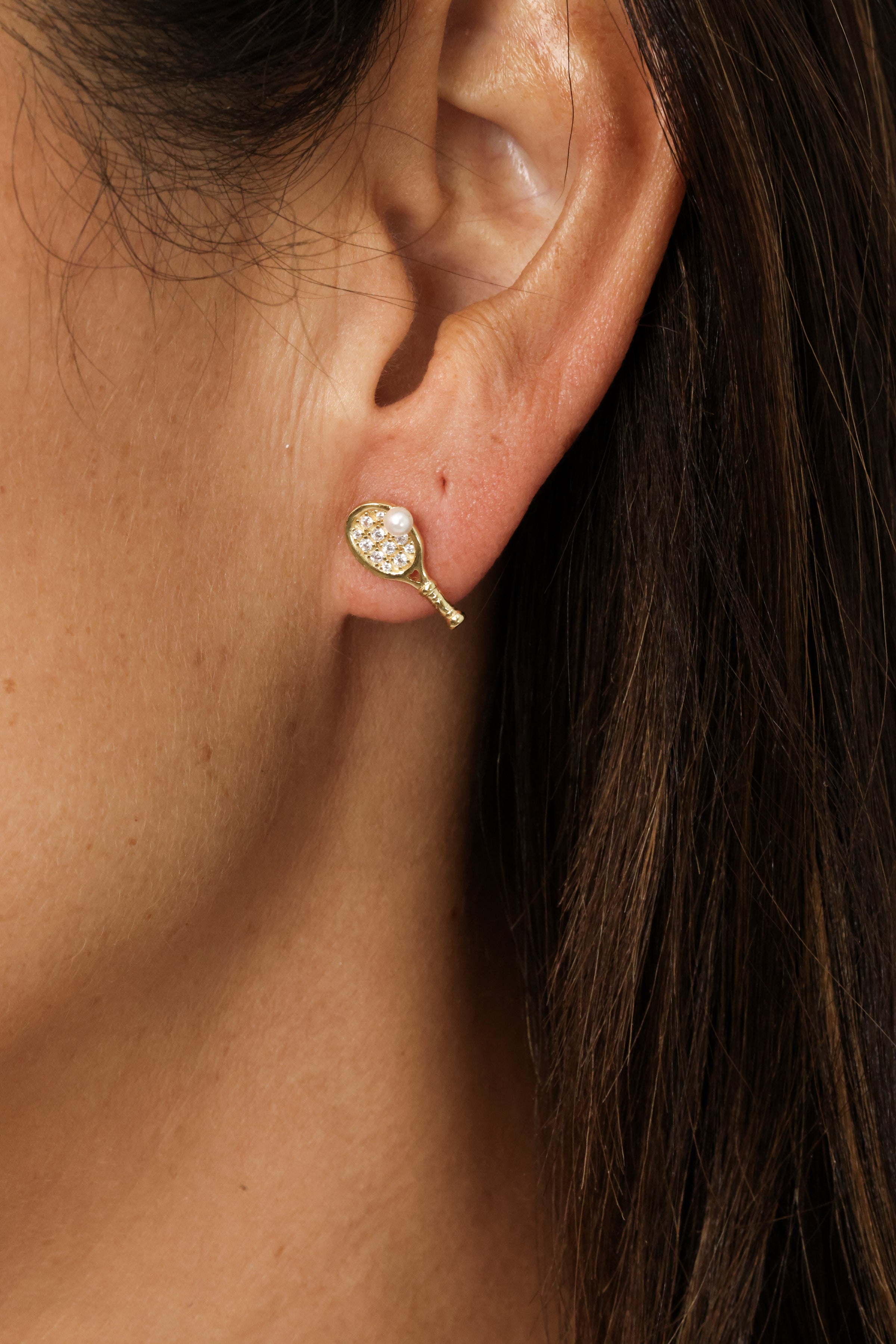 PG Designs Tennis Racket and Ball Studs