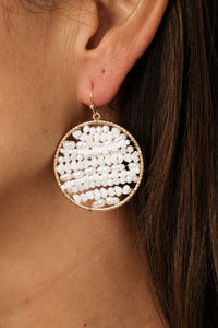 Beaded Circular Earrings