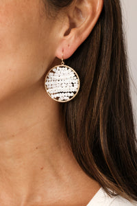 Beaded Circular Earrings