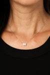 PG Designs Rectangle CZ Necklace