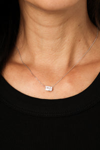 PG Designs Rectangle CZ Necklace