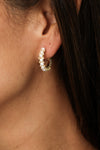 PG Designs Small Pearl and Crystal Hoop Earrings