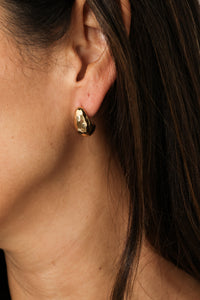 Small Textured Teardrop Earrings