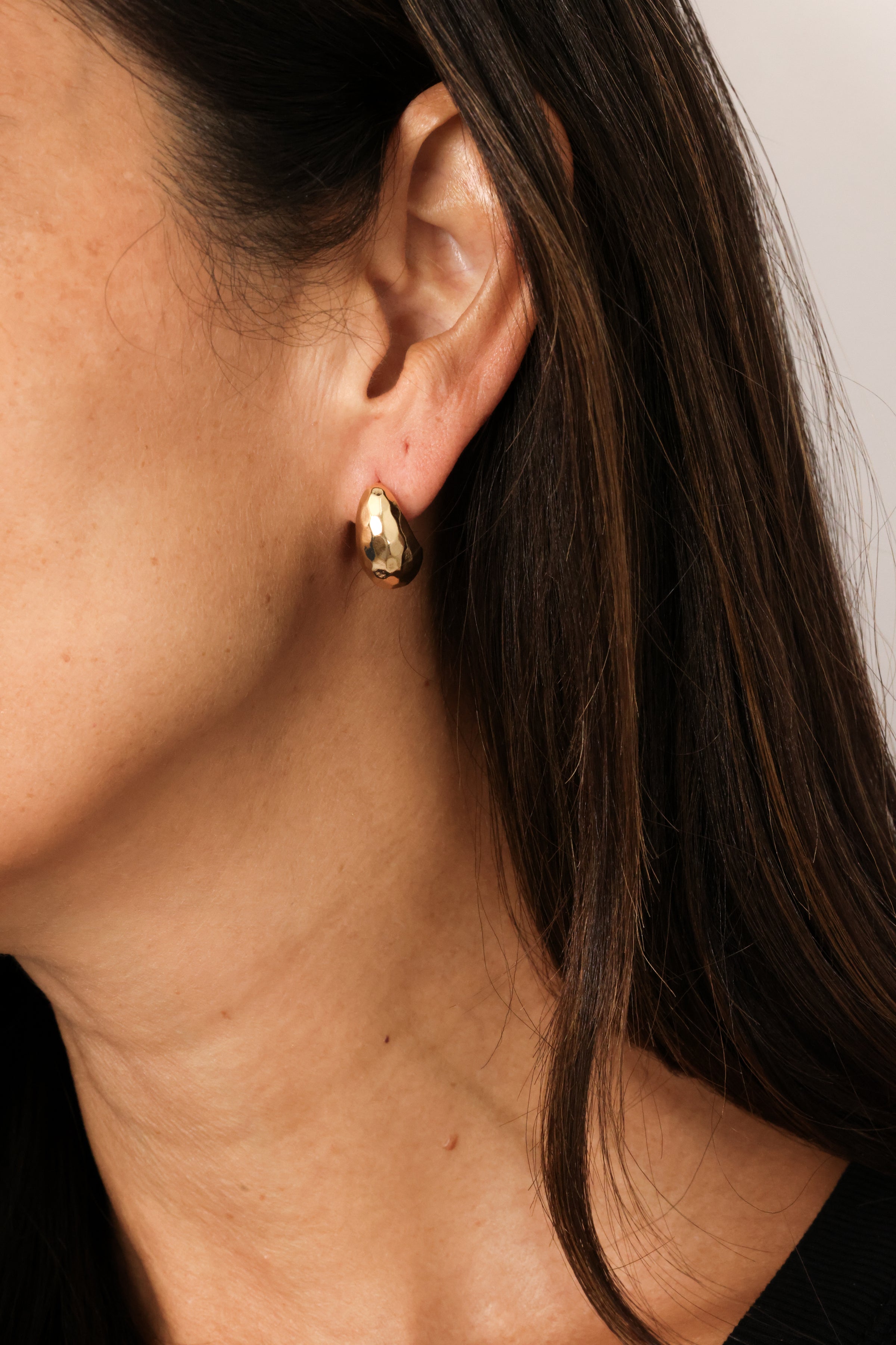 Small Textured Teardrop Earrings