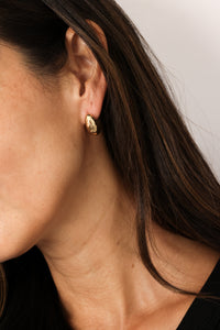 Small Textured Teardrop Earrings