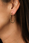 Beaded Medium Hoops